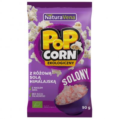 NaturaVena Popcorn z sol himalajsk do mikrofali 90 g Bio