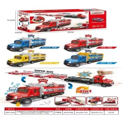 Pojazd transportowy+tor samochodowy z katapult� Ciuciubabka