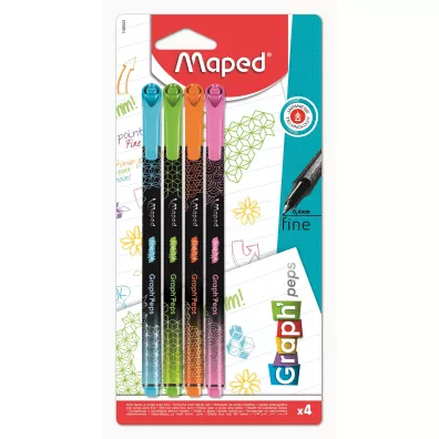 Cienkopis Maped Graph Peps Deco Fancy 4 szt.