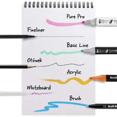 Rawmark Blok A5 do marker�w 40 ark. 200gsm 1szt.mix