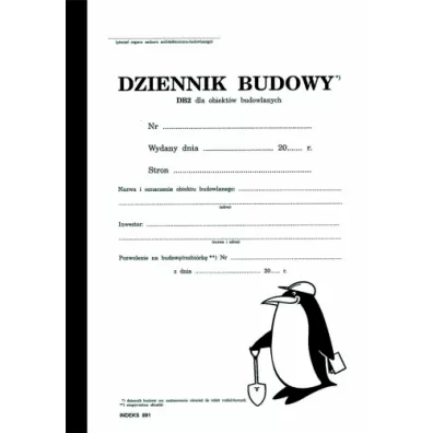 Druk Dziennik budowy DB-2 A4 PAPIRUS 891