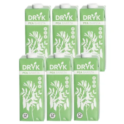 Dryk Pea Barista Nap�j grochowy do kawy wzbogacony w wap� i witaminy Zestaw 6 x 1 l