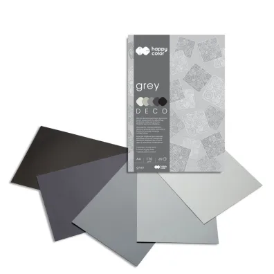 Happy Color Blok Deco Grey 170g 20 kartek