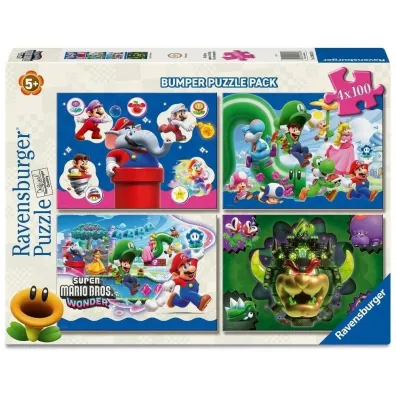Ravensburger, Puzzle 4x100: Super Mario (12004321)
