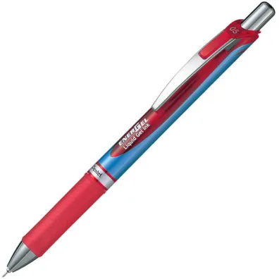 Pentel D�ugopis �elowy EnerGel BLN75 automat. czerw. - Joanna Bia�obrzeska
