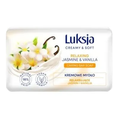 Luksja Creamy & Soft Ja�min & Wanilia Relaksuj�ce kremowe myd�o w kostce 90 g