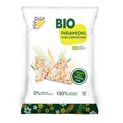 Popcrop Chrupki piramidki z ekspandowanych ziaren zbóż 80 g Bio