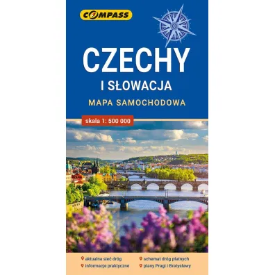 Czechy i S�owacja mapa samochodowa skala 1 : 500 000