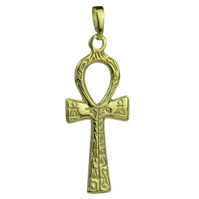 Sotis Krzy� Ankh z hieroglifami Ag925 + Au 24kar, 5,2g