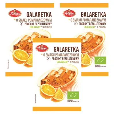 Amylon Galaretka pomara�czowa  Zestaw 3 x 40 g Bio