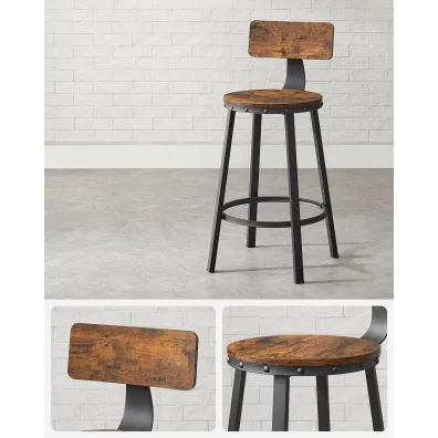 Komplet hokerw krzesa barowe loft
