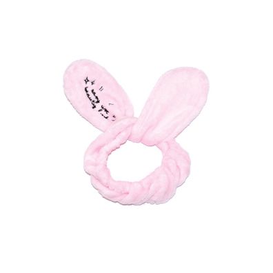 Dr. Mola Bunny Ears pluszowa opaska kosmetyczna królicze uszy Jasny Róż