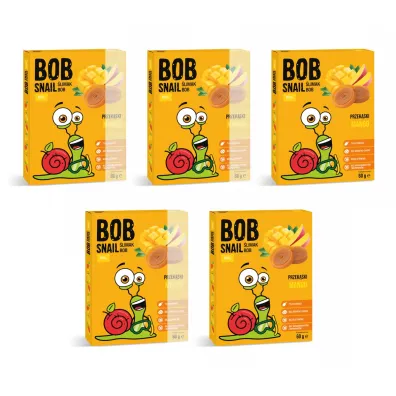 Bob Snail Przek�ska mango bez dodatku cukru Zestaw 5 x 60 g