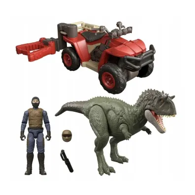 Jurassic World Dinozaur i pojazd terenowy Mattel