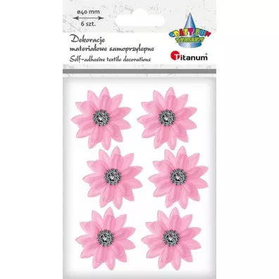 Titanum Dekoracje samoprzylepne 3D kwiaty 6 szt.