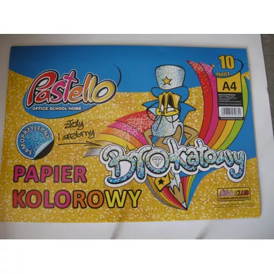 Alfa Pastello Papier brokatowy A4 samoprzylepny 10 kolor�w