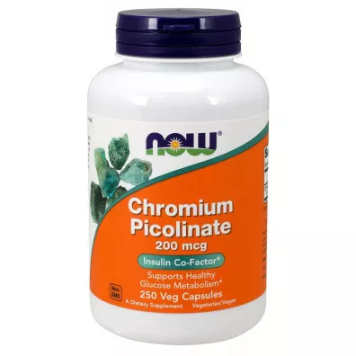 Now Foods Chromium Picolinate - Pikolinian Chromu Suplement diety 250 kaps.