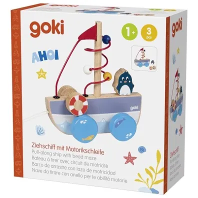 Statek Ahoy do ci�gni�cia z labiryntem koralikowym Goki
