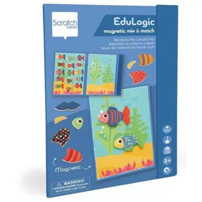 Uk�adanka magnetyczna kszta�ty i kolory Rybki Scratch