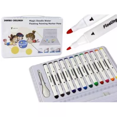 LeanToys Zestaw marker�w wodnych w walizce 12 szt.
