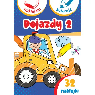 Pojazdy 2. Naklejam i koloruj�