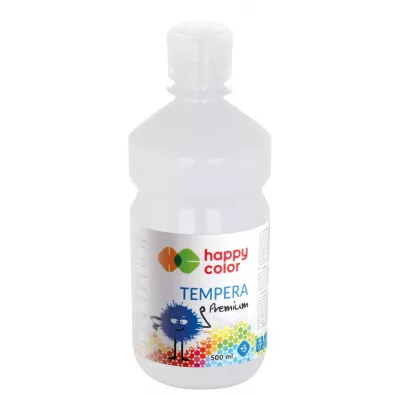 Happy Color Farba tempera Premium bia�a 500 ml