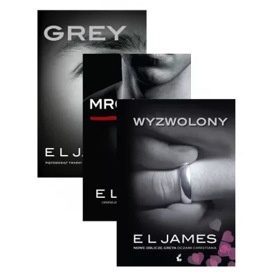 Pakiet: Pi��dziesi�t twarzy Greya oczami Christiana, Mroczniej. Ciemniejsza strona Greya, Wyzwolony. Nowe oblicze Greya - E. L. James