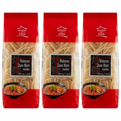 House of Asia Chow Mein Makaron pszenny Zestaw 3 x 250 g
