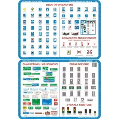 Visual System Podk�adka edukacyjna. Znaki informacyjne, poziome