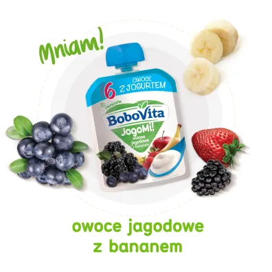 BoboVita JogoMi! Owoce jagodowe z bananem i jogurtem po 6 miesi�cu 80 g