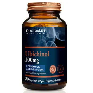 Doctor Life Ubichinol koenzym Q10 aktywna forma 100 mg - suplement diety 30 kaps.