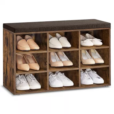Songmics Szafka na buty z siedziskiem i 9 pkami