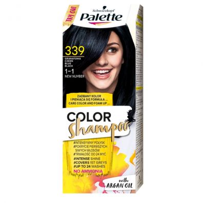Palette Color Shampoo szampon koloryzujący do włosów do 24 myć 339 (1-1) Granatowa Czerń