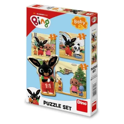 Puzzle Baby 3w1 Kr�lik Bing 3, 4 i 5el Dino Toys
