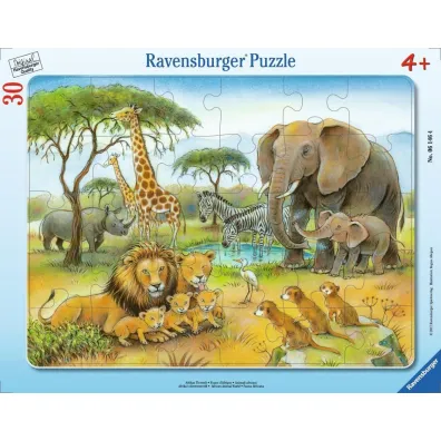 Puzzle 30 African Animal World Frame Ravensburger