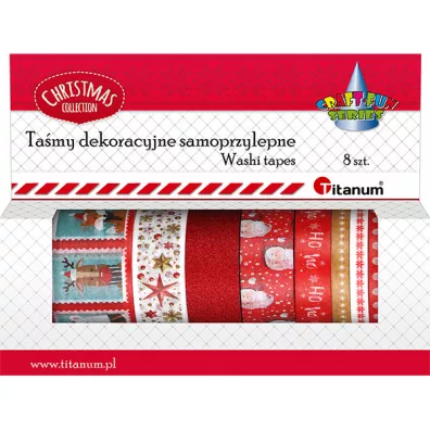 Titanum Ta�my washi tape �wi�teczne 8 szt