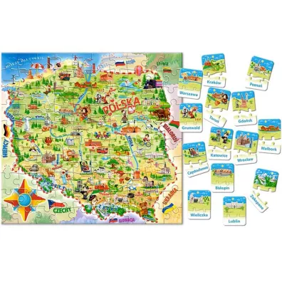Puzzle edukacyjne. Mapa Polski Castorland