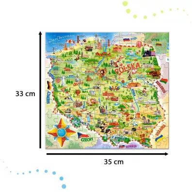 Puzzle edukacyjne. Mapa Polski Castorland