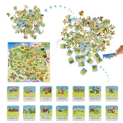 Puzzle edukacyjne. Mapa Polski Castorland
