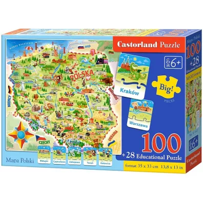 Puzzle edukacyjne. Mapa Polski Castorland