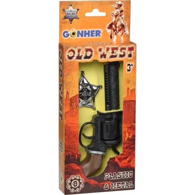 Rewolwer kowbojski + odznaka Gonher