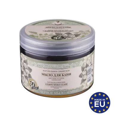 Babuszka Agafia Naturalne syberyjskie czarne myd�o do piel�gnacji cia�a i w�os�w 500 ml