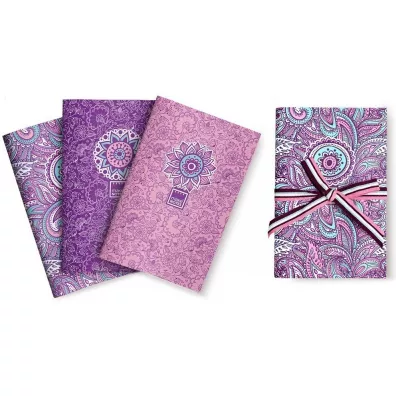 Make Notes Zeszyt A6 Purple&Pale czysty 32 kartki 3 szt.