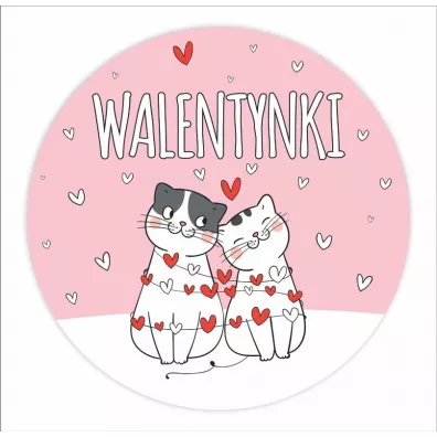 LearnHow Naklejki okoliczno�ciowe - Walentynki Kociaki