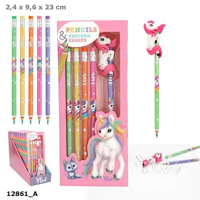 Depesche O��wki t�czowe + figurka Jednoro�ec Ylvi 12861A