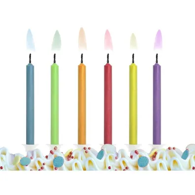 PartyDeco �wieczki urodzinowe - Kolorowe P�omienie - 6szt 6 szt.