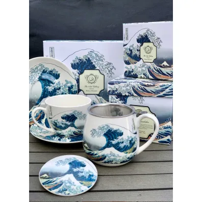 Duo Sp. z o.o. Porcelanowy kubek Hokusai The Great Wave 350 ml