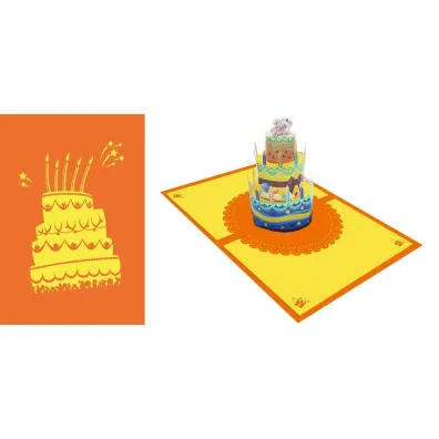 DaVinci Karnet + koperta POP-UP Tort 12x18cm