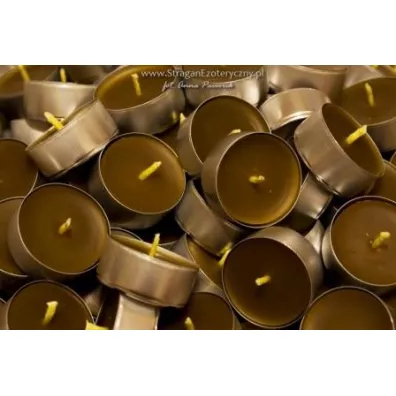 MagoiAgni �wieca tealight z wosku pszczelego, kolor naturalny