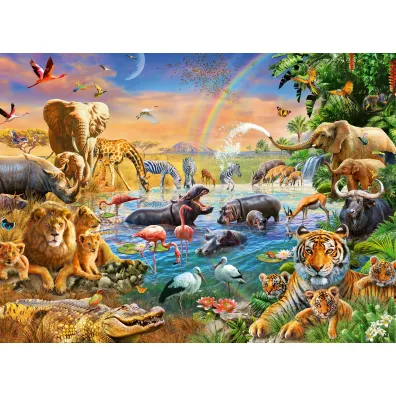 Puzzle 100 el. XXL Studnia w d�ungli Ravensburger